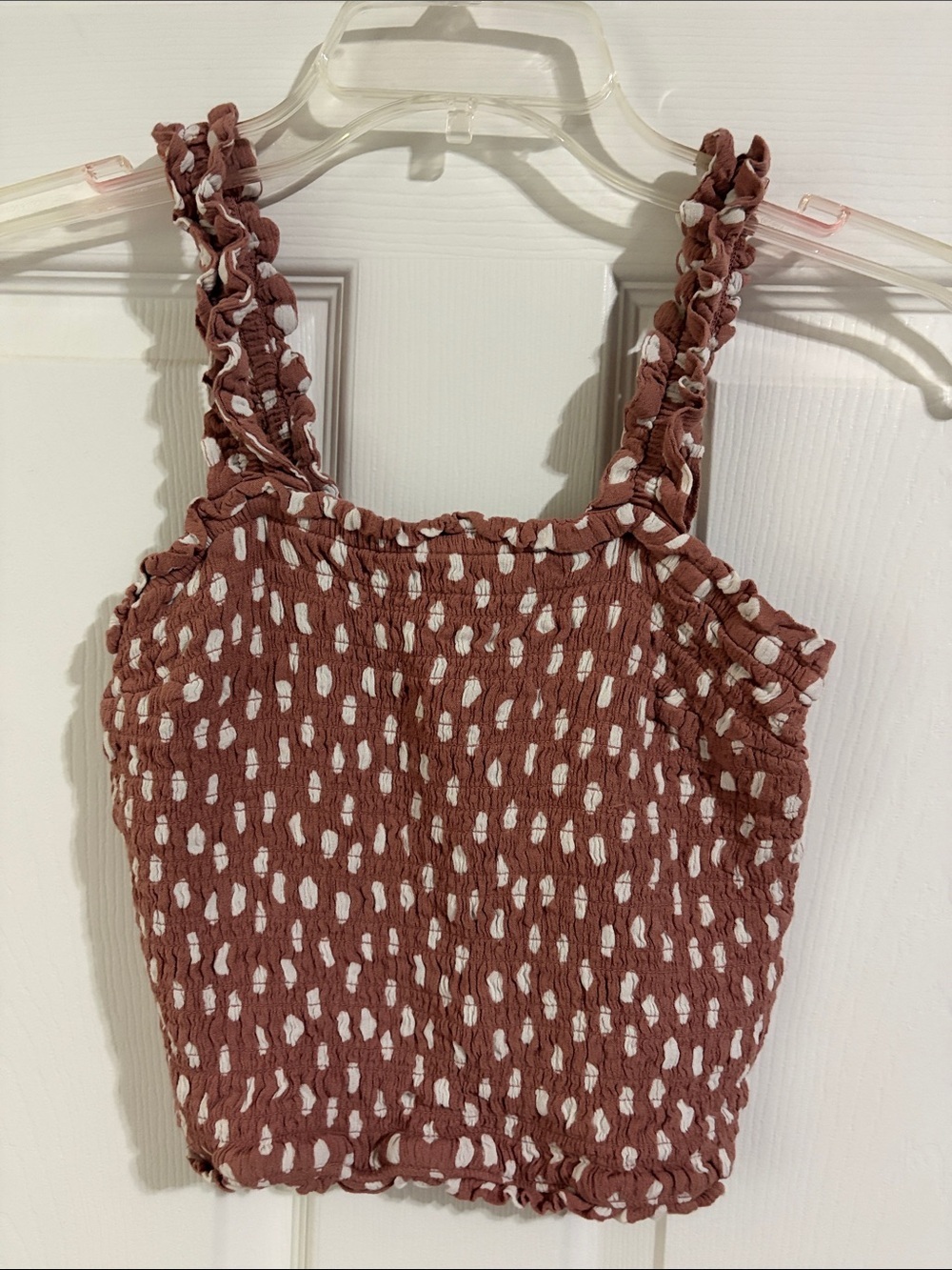 Abercrombie & Fitch Dusty Rose Smocked Tank Top - Picture 1 of 9